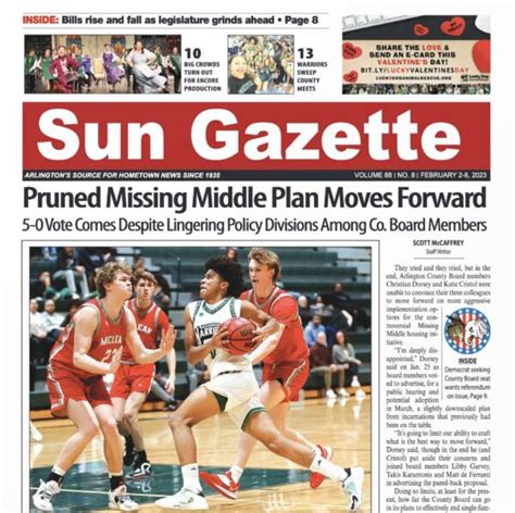 Sun-gazette news - Our weekly editions have been posted at https://sungazette.news (under "Recent Editions") -- check them out and be the most-informed person in the neighborhood!
